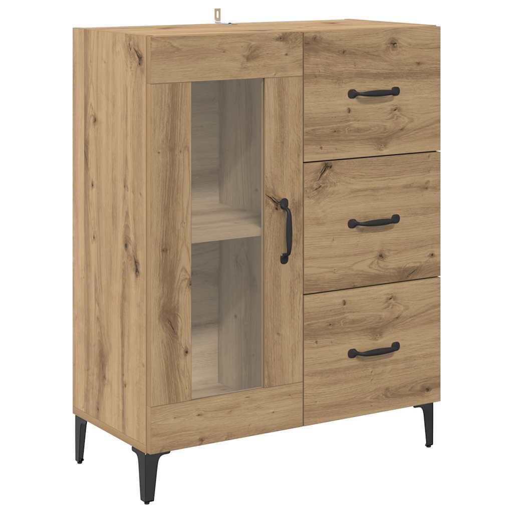 Bufet Stejar Artizanal 69,5 x 34 x 180 cm Lemn compozit — imaginea 7