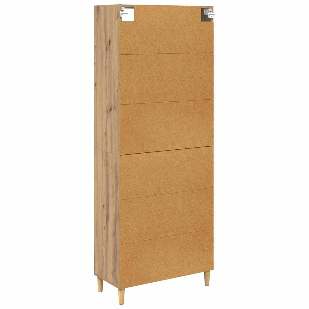 Bufet Stejar Artizanal 69,5 x 32,5 x 180 cm Lemn compozit — imaginea 10