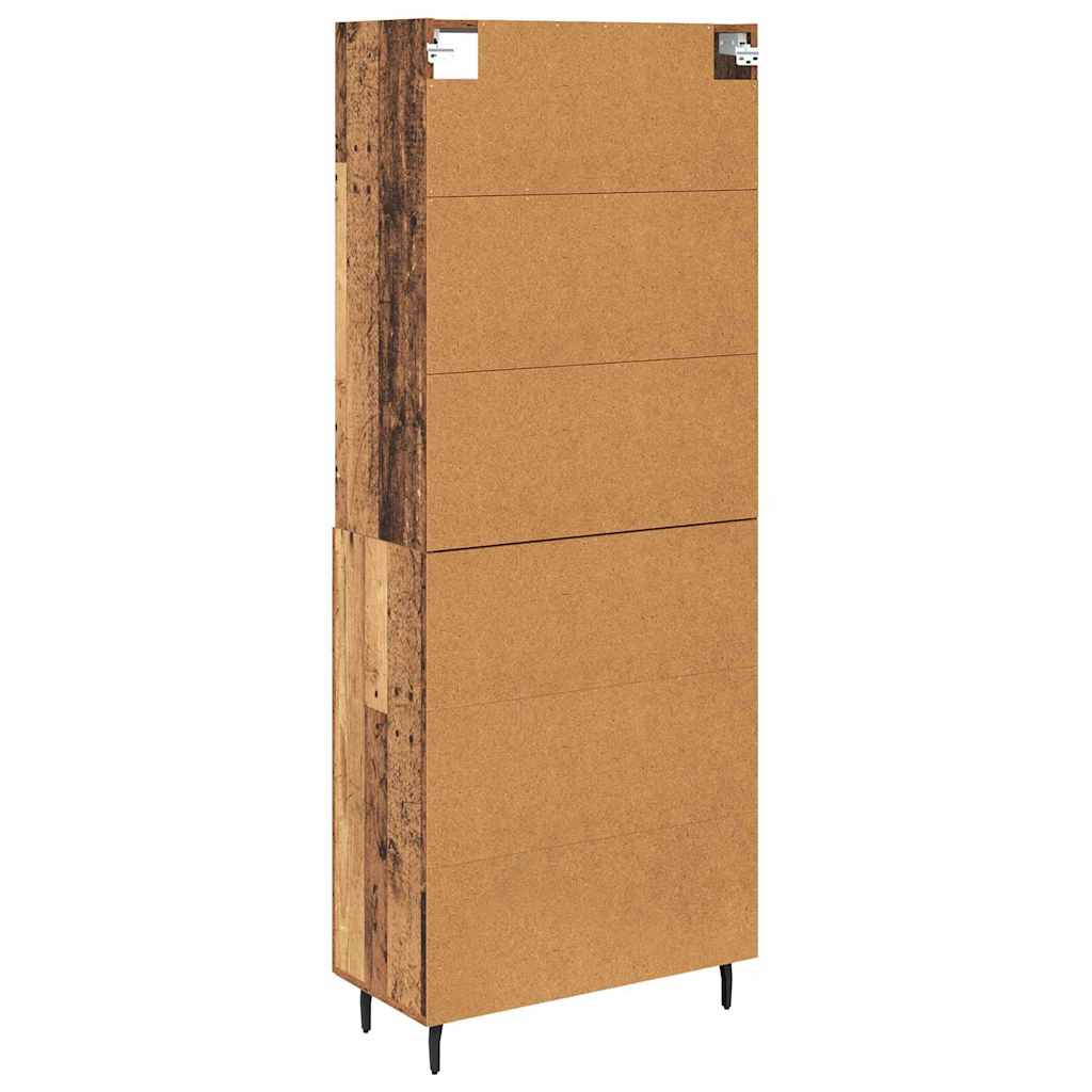 Bufet Lemn Vechi 69,5 x 34 x 180 cm Lemn Stratificat si Sticla — imaginea 11