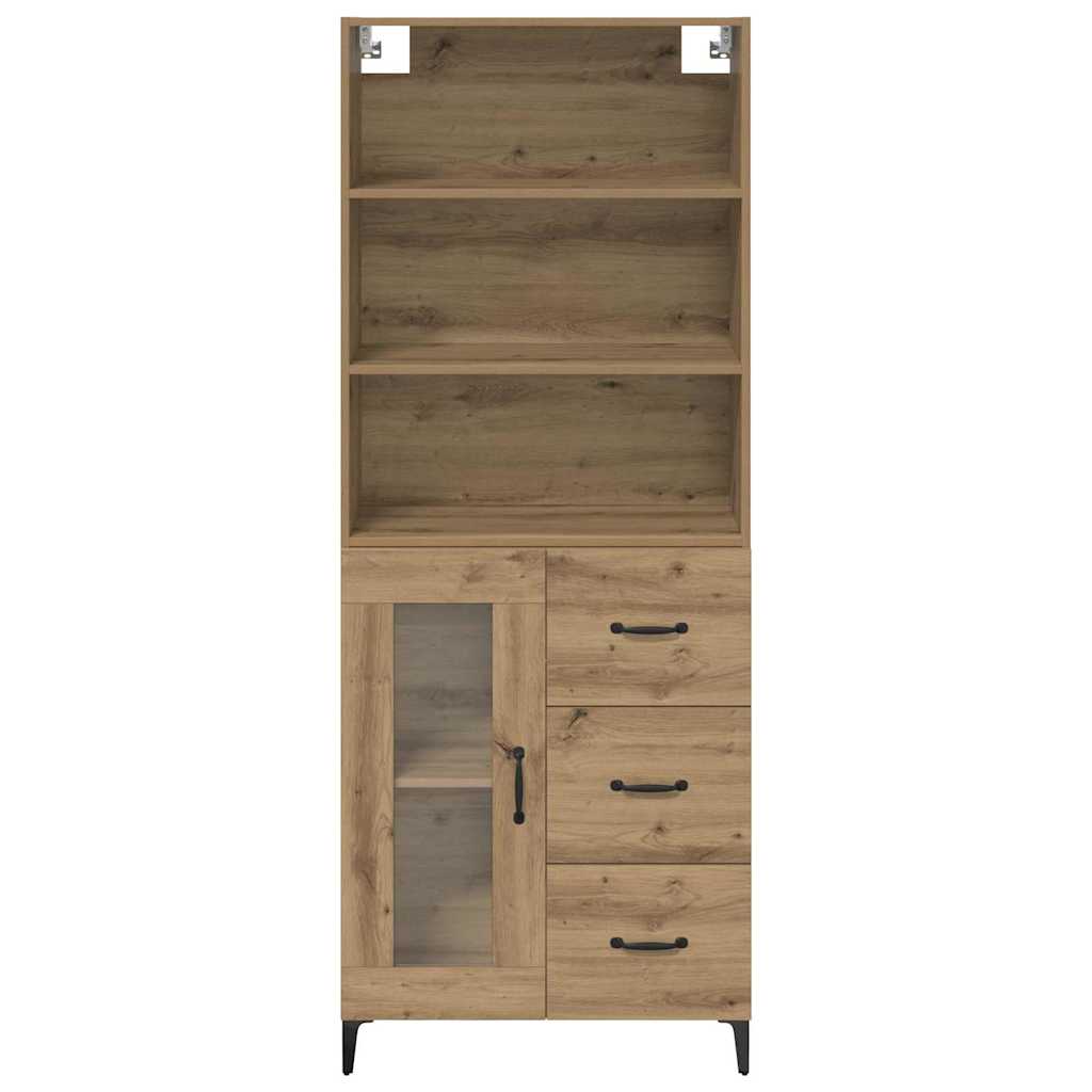Bufet Stejar Artizanal 69,5 x 34 x 180 cm Lemn compozit — imaginea 9