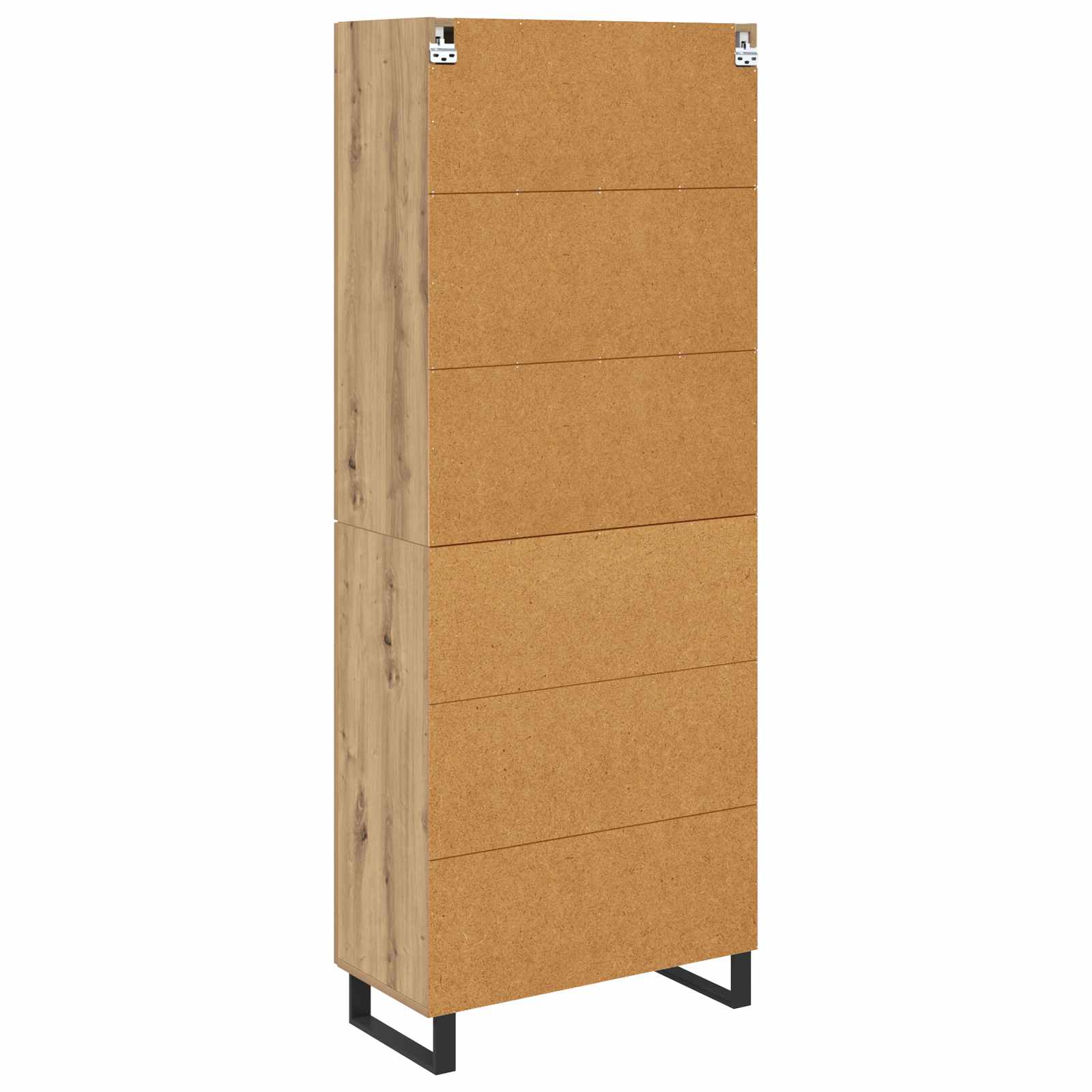 Bufet 2 pcs Stejar Artizanal Lemn Stratificat si Sticla — imaginea 10