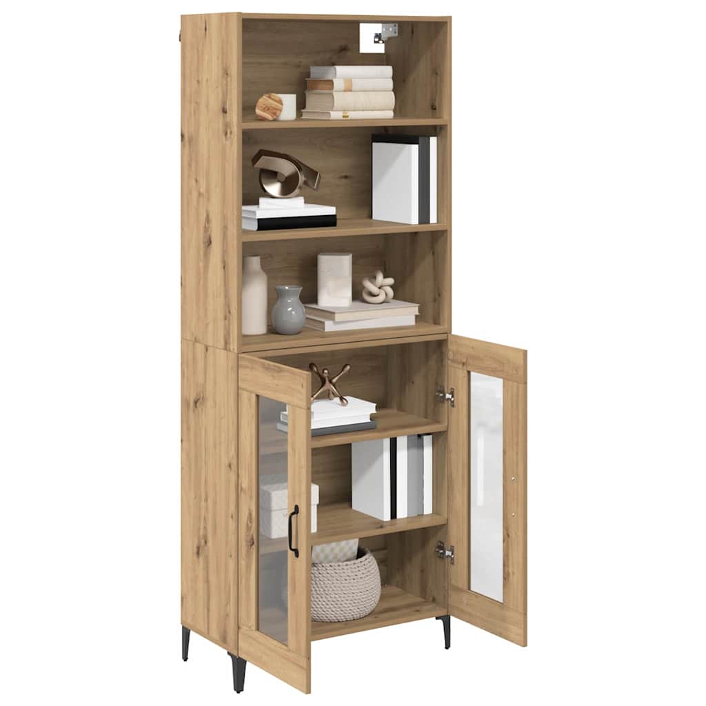 Bufet Stejar Artizanal 69,5 x 34 x 180 cm Lemn compozit — imaginea 4