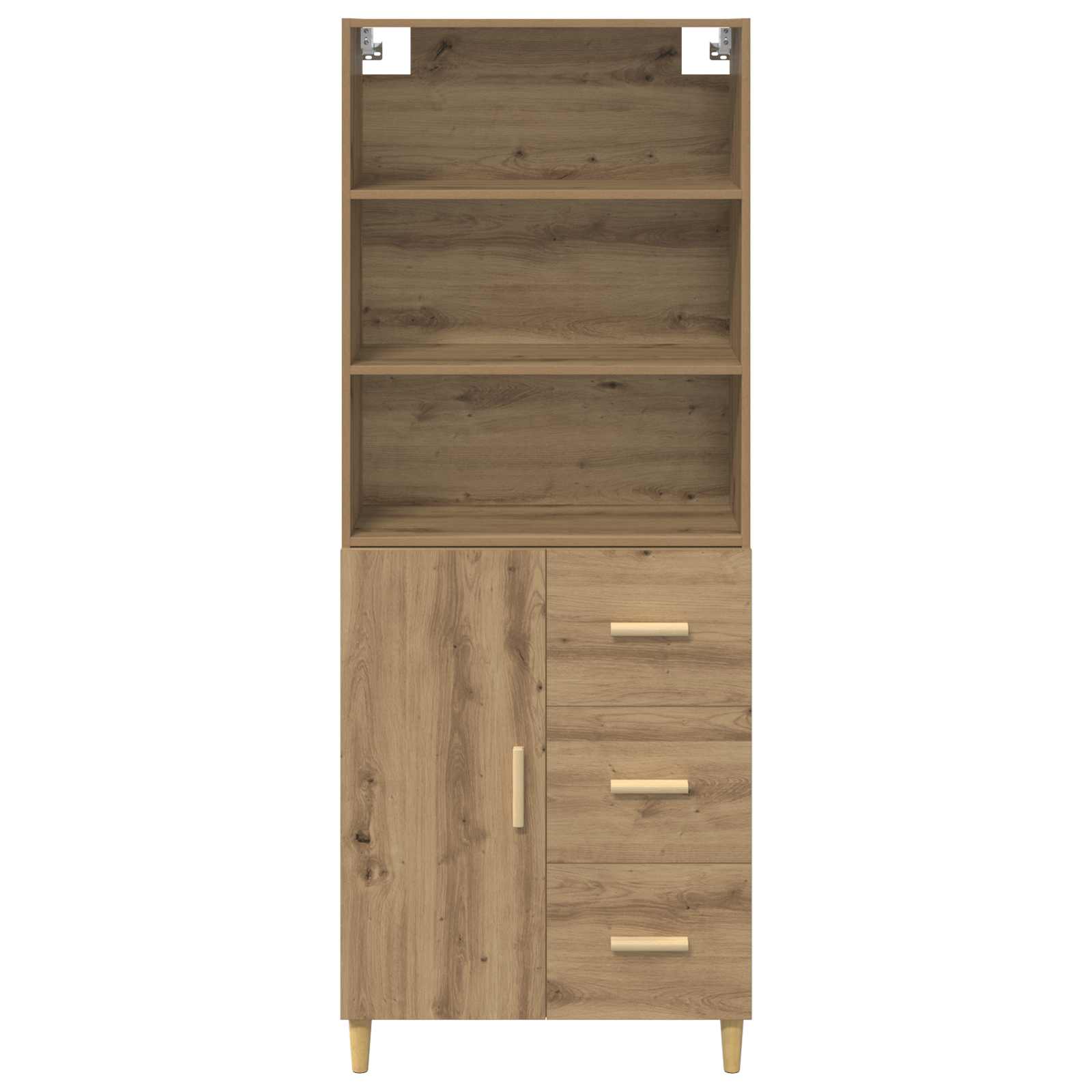 Bufet Stejar Artizanal 69,5 x 32,5 x 180 cm Lemn compozit — imaginea 8