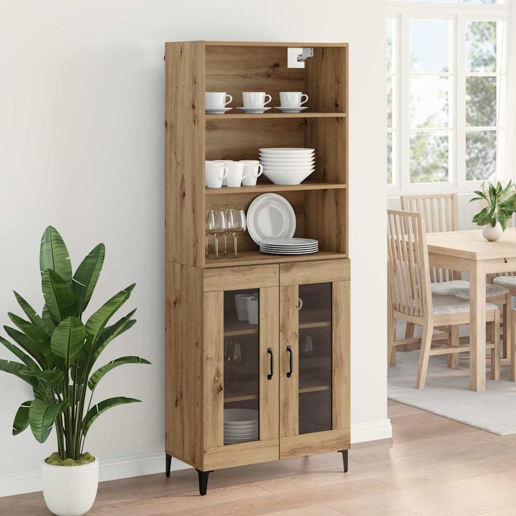 Bufet Stejar Artizanal 69,5 x 34 x 180 cm Lemn compozit — imaginea 5