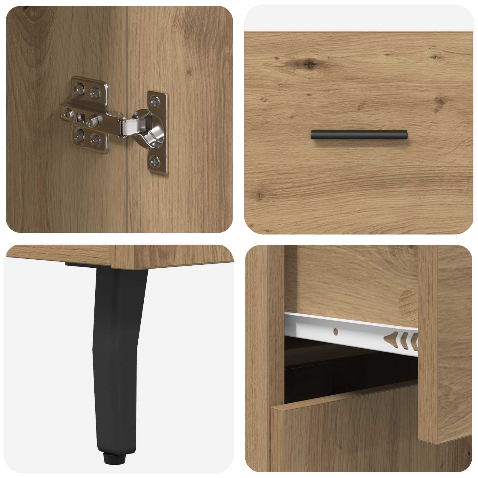 Bufet cu sertar Stejar Artizanal 69,5 x 34 x 180 cm — imaginea 11