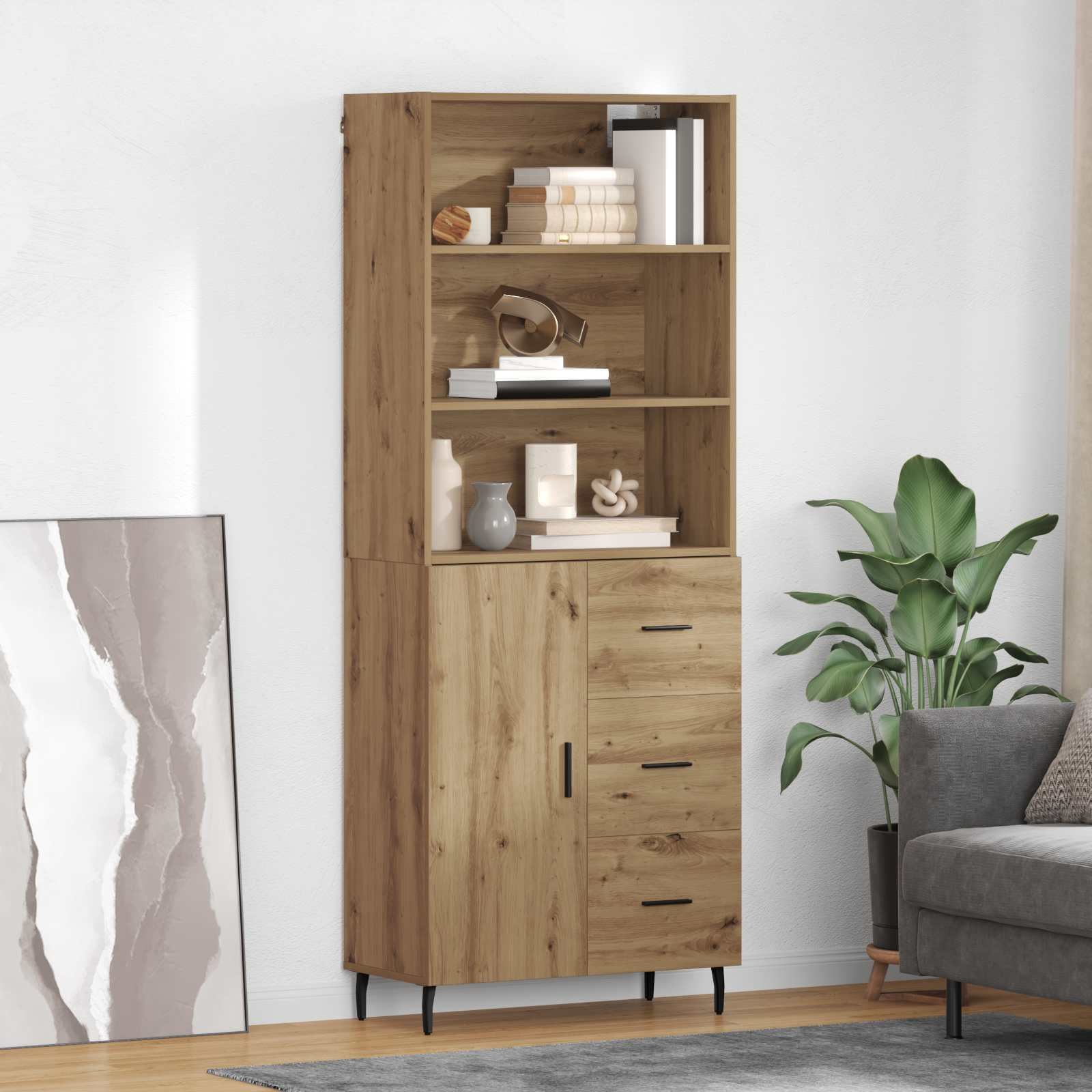 Bufet cu sertar Stejar Artizanal 69,5 x 34 x 180 cm — imaginea 2