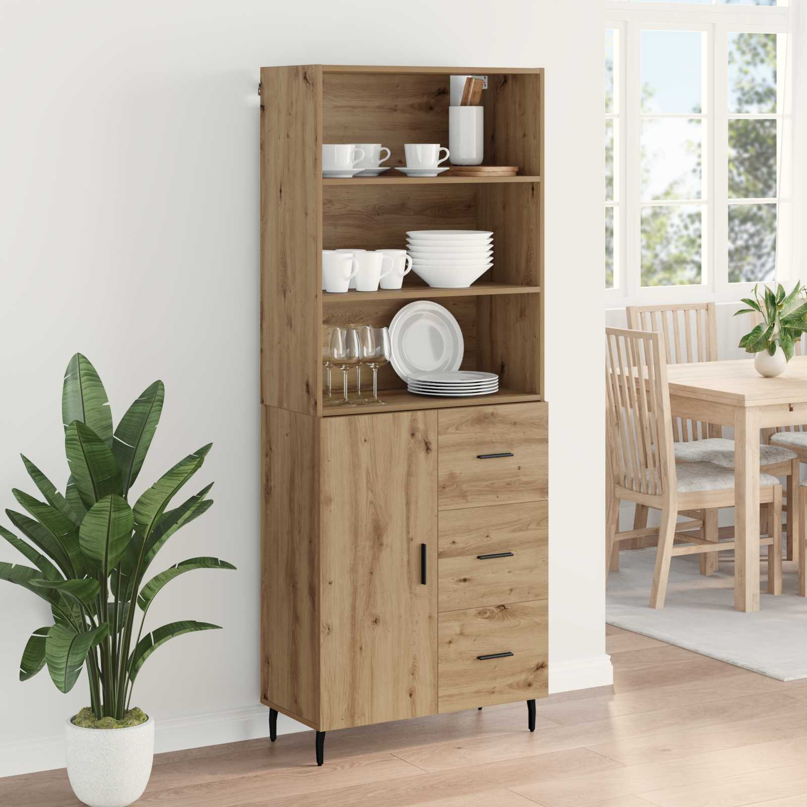 Bufet cu sertar Stejar Artizanal 69,5 x 34 x 180 cm — imaginea 4