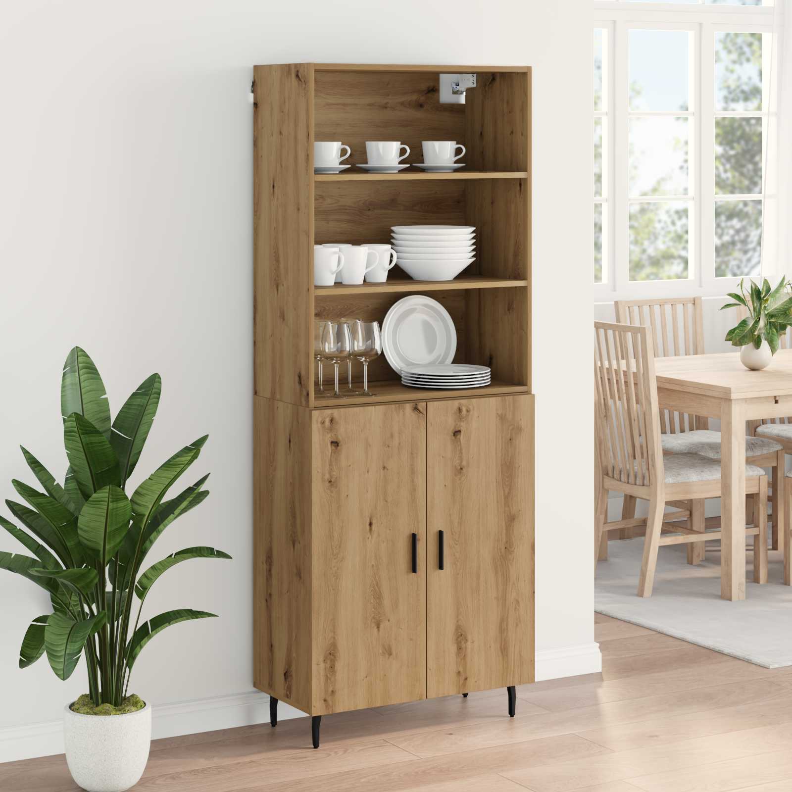 Bufet Stejar Artizanal 69,5 x 34 x 180 cm — imaginea 4