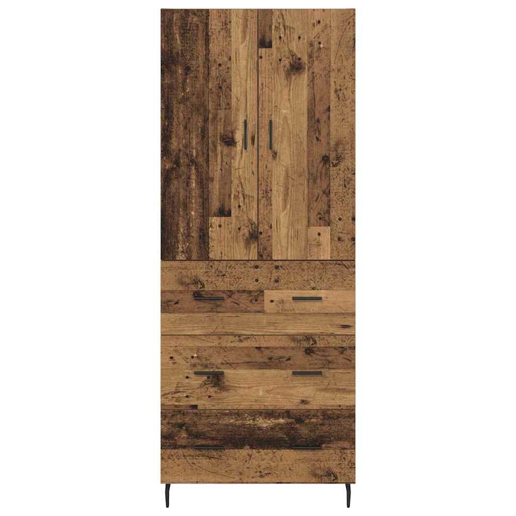 Bufet Lemn Vechi 69,5 x 34 x 180 cm Lemn Stratificat si Sticla — imaginea 9
