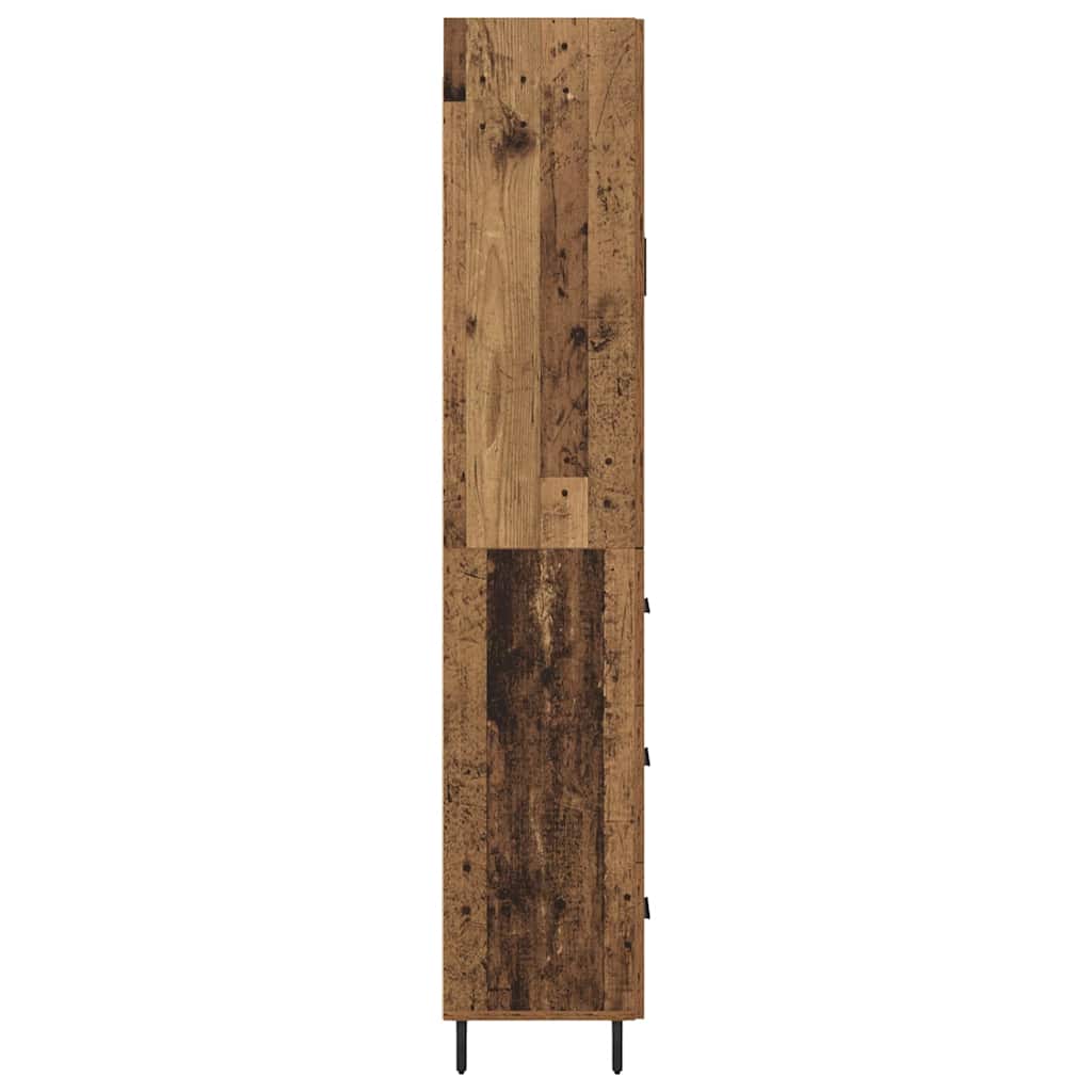 Bufet Lemn Vechi 69,5 x 34 x 180 cm Lemn Stratificat si Sticla — imaginea 10