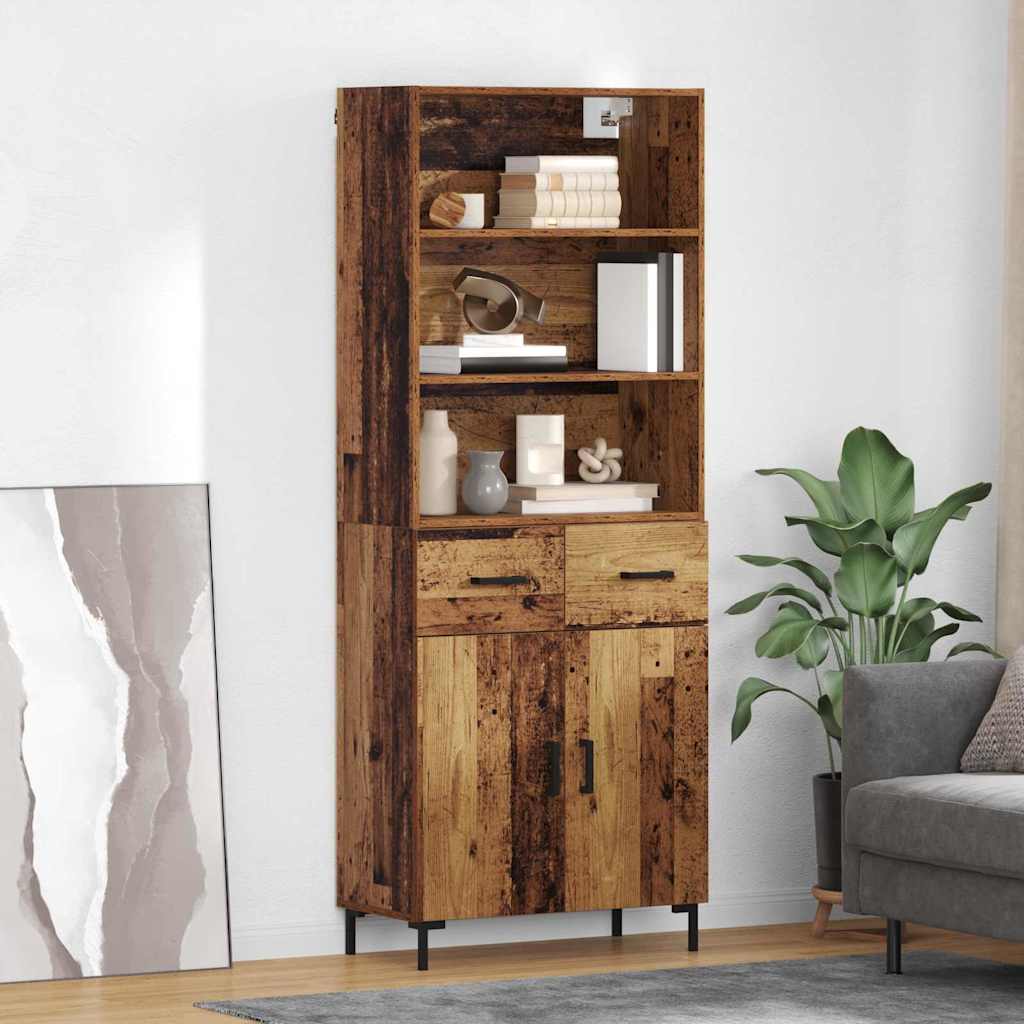 Bufet cu sertar Lemn Vechi 69,5 x 32,5 x 180 cm Lemn compozit — imaginea 2