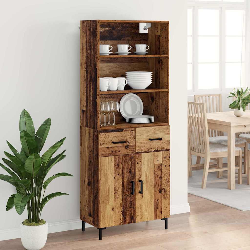 Bufet cu sertar Lemn Vechi 69,5 x 32,5 x 180 cm Lemn compozit — imaginea 5