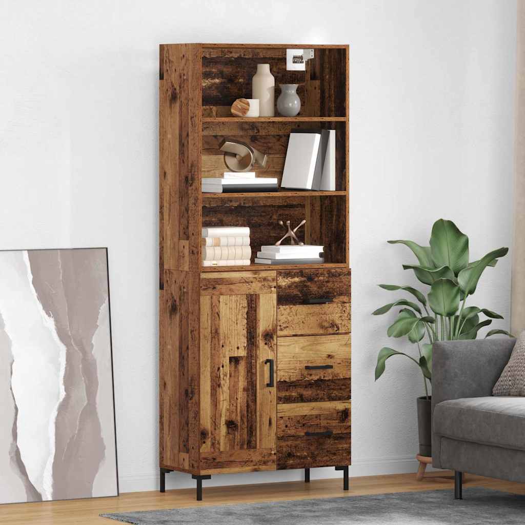 Bufet cu sertar Lemn Vechi 69,5 x 32,5 x 180 cm Lemn compozit — imaginea 2