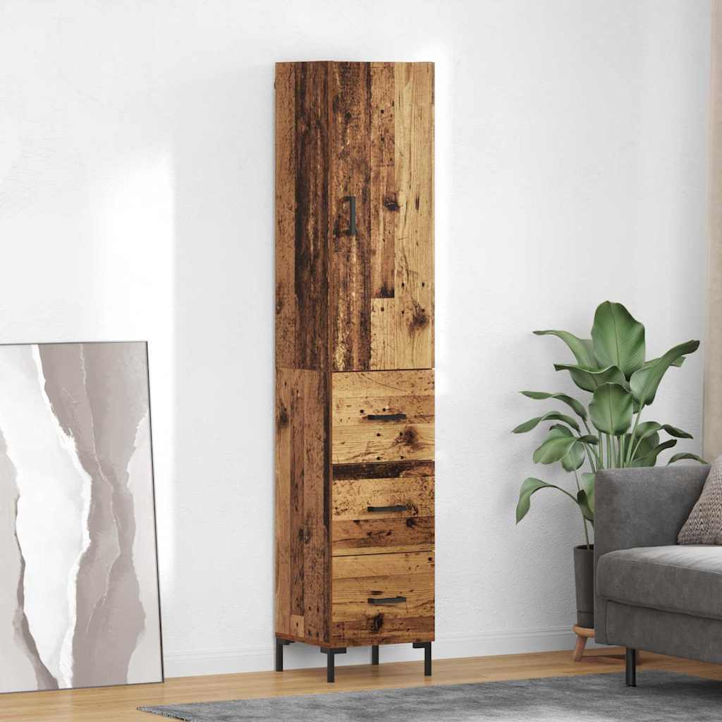 Bufet cu sertar Lemn Vechi 69,5 x 34 x 180 cm Lemn compozit — imaginea 2