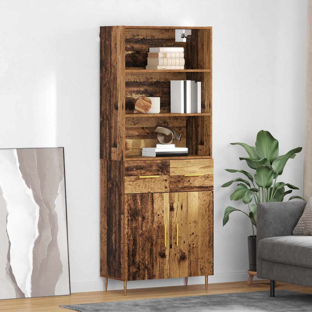 Bufet cu sertar Lemn Vechi 69,5 x 32,5 x 180 cm Lemn compozit — imaginea 2