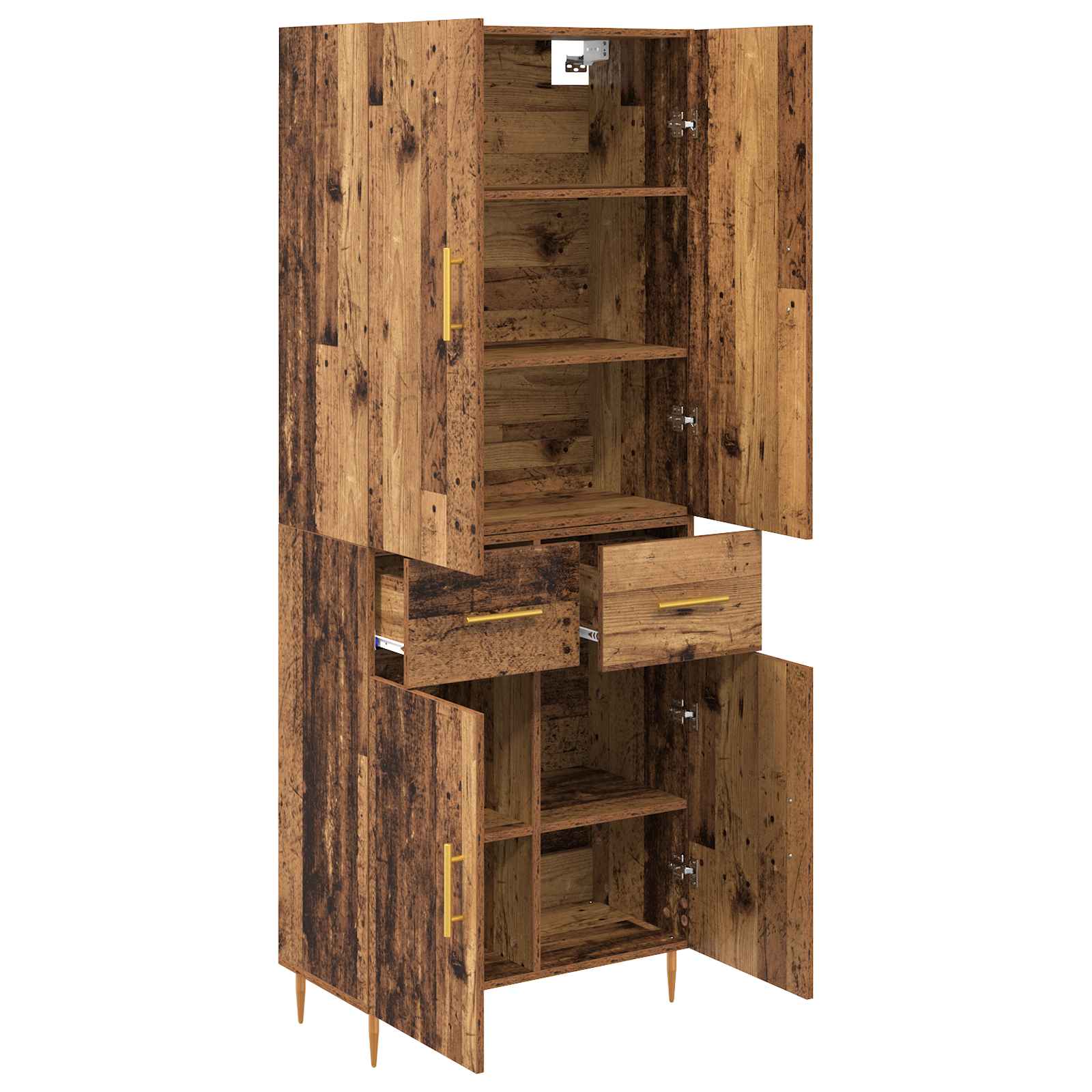 Bufet Pe perete Lemn Vechi 69,5 x 34 x 180 cm Lemn compozit — imaginea 5