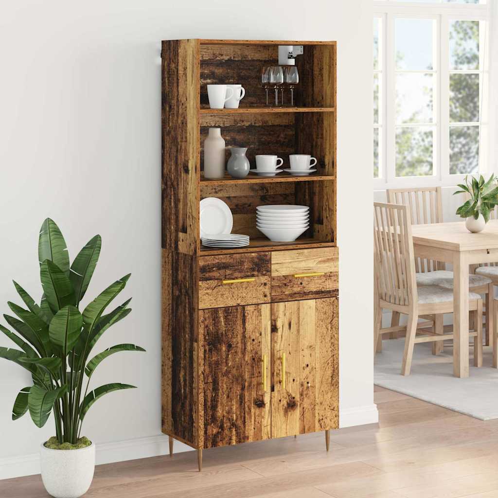 Bufet cu sertar Lemn Vechi 69,5 x 32,5 x 180 cm Lemn compozit — imaginea 5