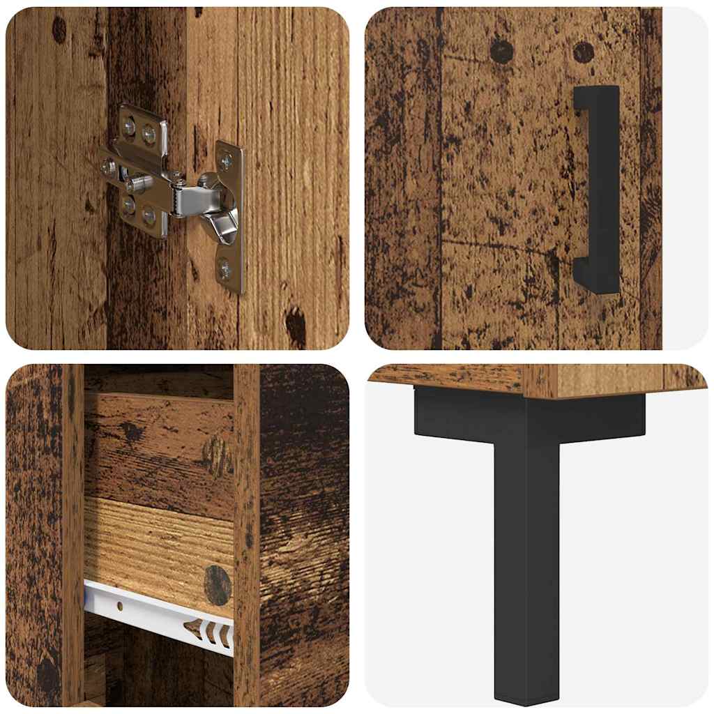 Bufet cu sertar Lemn Vechi 69,5 x 32,5 x 180 cm Lemn compozit — imaginea 12
