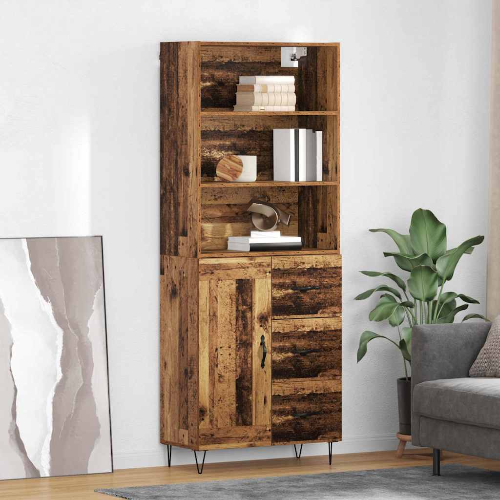 Bufet cu sertar Lemn Vechi 69,5 x 32,5 x 180 cm Lemn compozit — imaginea 2