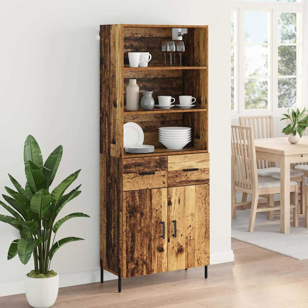Bufet cu sertar Lemn Vechi 69,5 x 32,5 x 180 cm Lemn compozit — imaginea 5