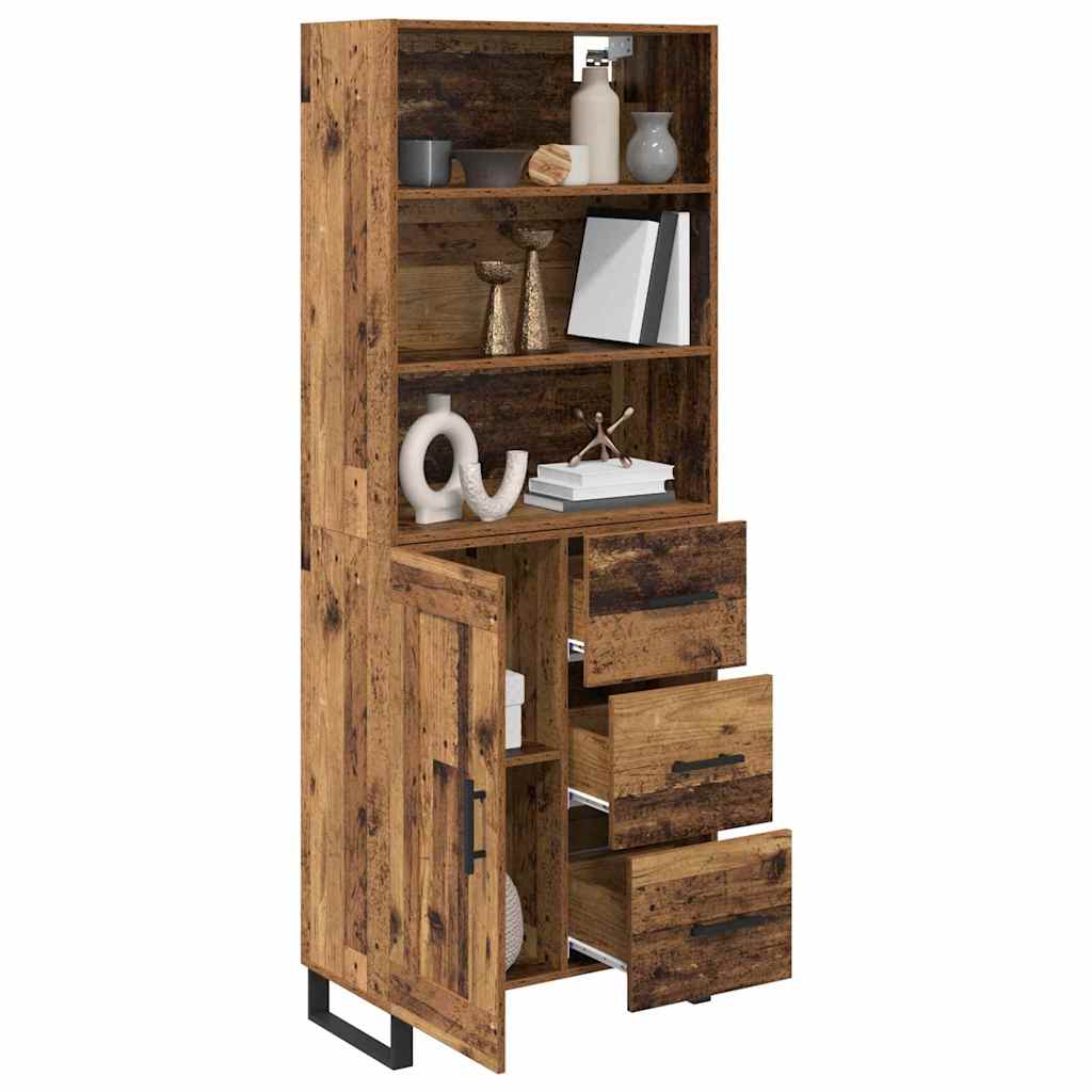 Bufet Pe perete Lemn vechi 69,5 x 34 x 180 cm Lemn compozit — imaginea 4