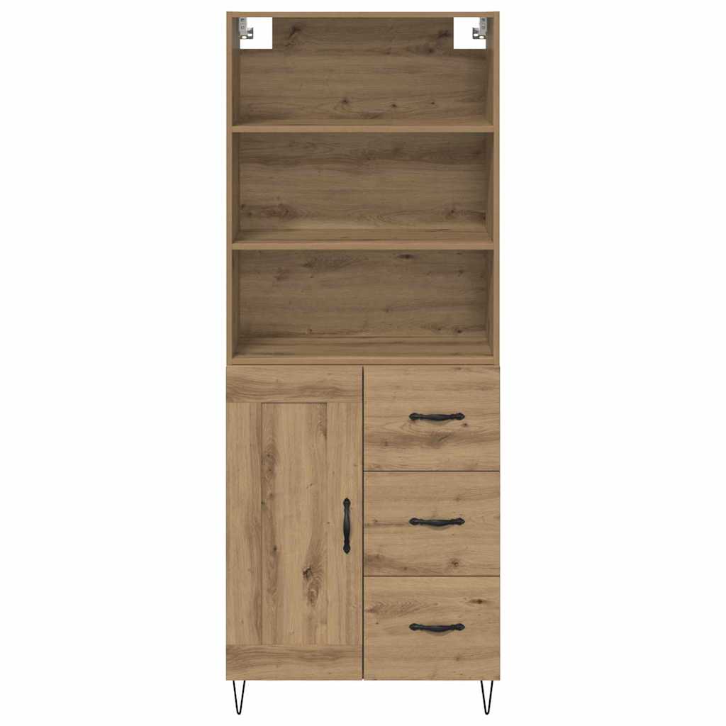 Bufet Stejar Artizanal 69,5 x 32,5 x 180 cm Lemn compozit — imaginea 9