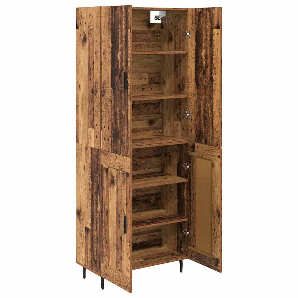 Bufet Lemn Vechi 69,5 x 34 x 180 cm Lemn Stratificat si Sticla — imaginea 6