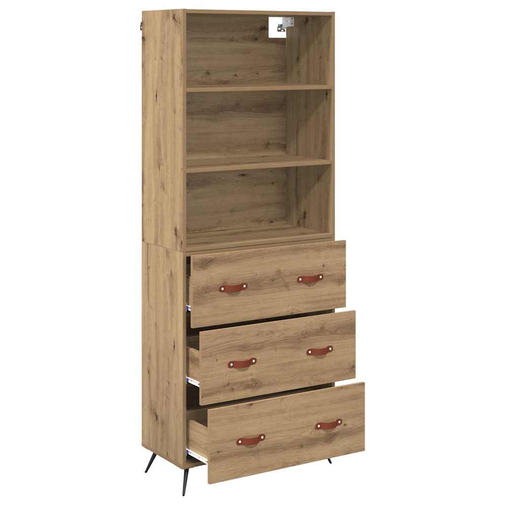 Bufet Stejar Artizanal 69,5 x 34 x 180 cm Lemn compozit — imaginea 6