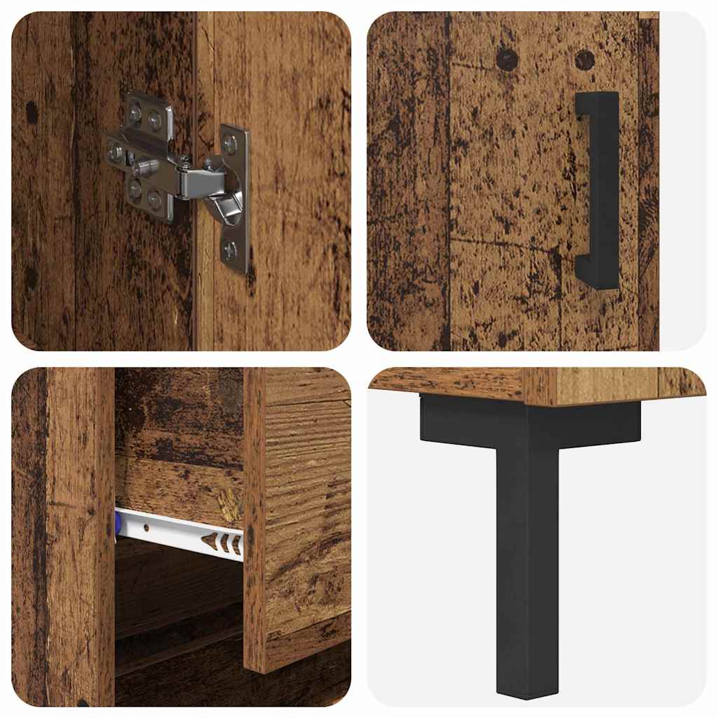 Bufet cu sertar Lemn Vechi 69,5 x 34 x 180 cm Lemn compozit — imaginea 11