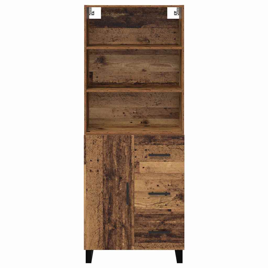 Bufet Lemn Vechi 69,5 x 34 x 180 cm Lemn Stratificat si Sticla — imaginea 9