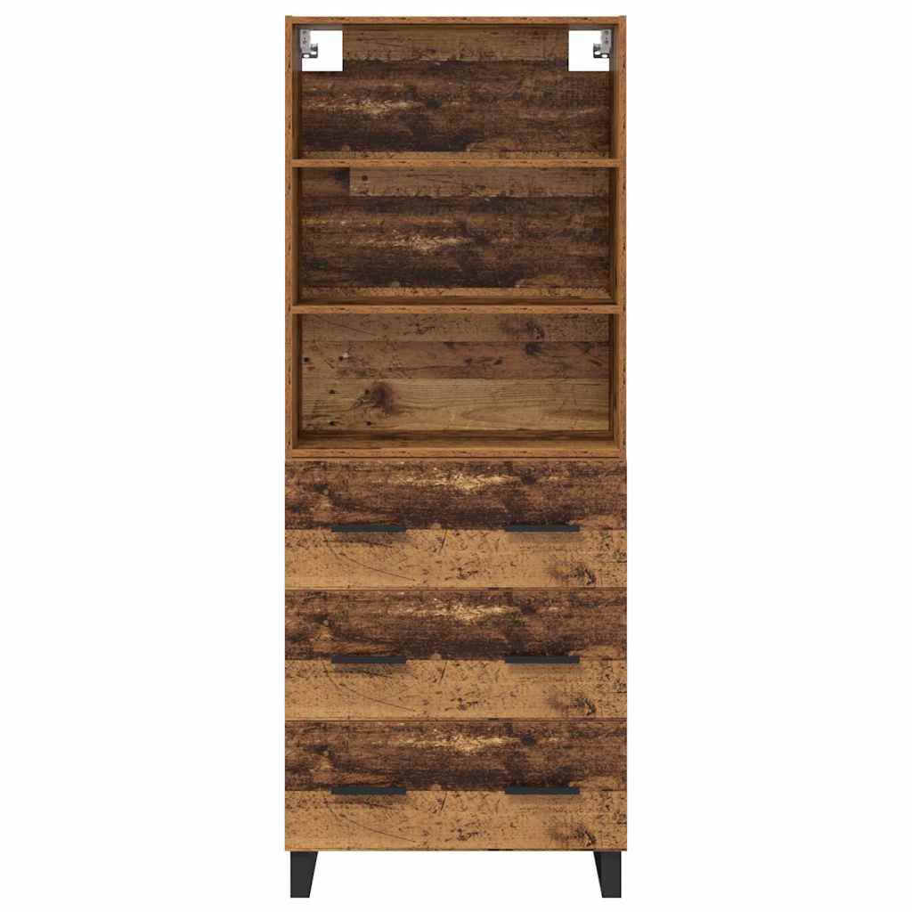 Bufet Lemn Vechi 69,5 x 34 x 180 cm Lemn Stratificat si Sticla — imaginea 9