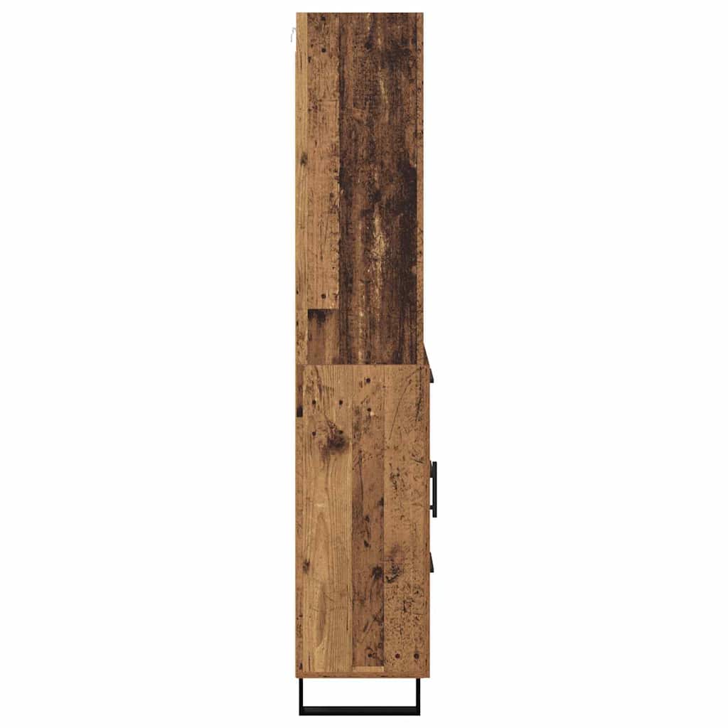 Bufet Lemn Vechi 69,5 x 34 x 180 cm Lemn Stratificat si Sticla — imaginea 10