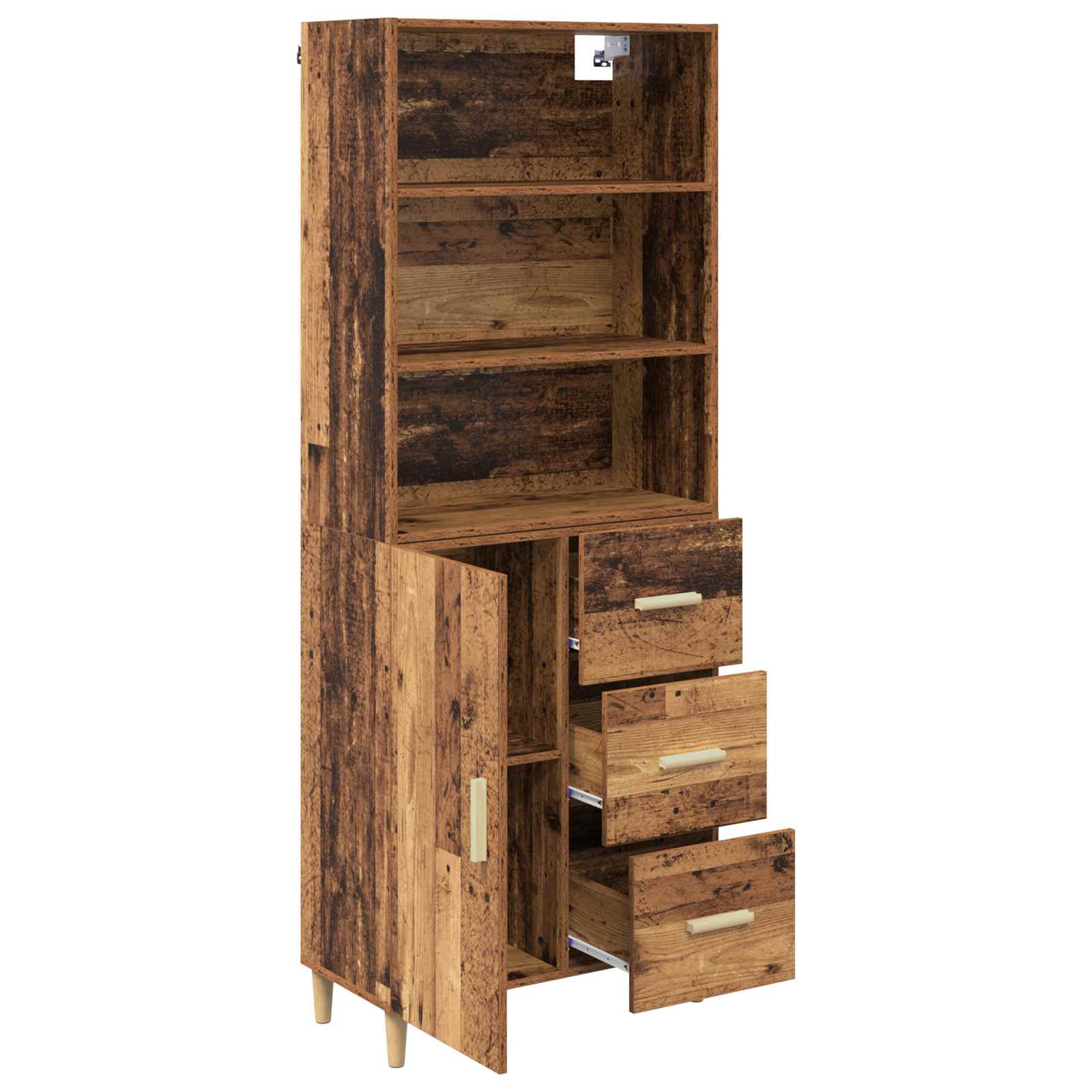 Bufet cu sertar Lemn Vechi 69,5 x 32,5 x 180 cm Lemn compozit — imaginea 5