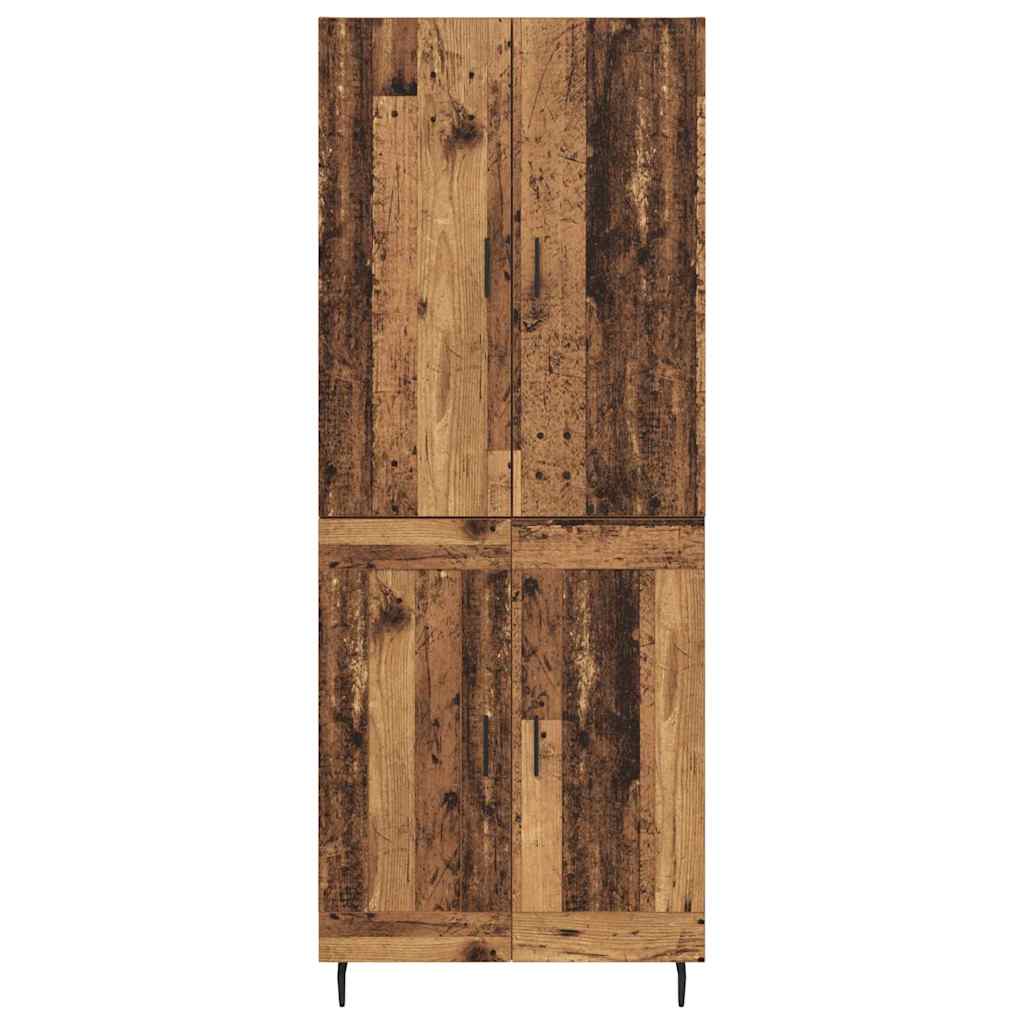 Bufet Lemn Vechi 69,5 x 34 x 180 cm Lemn Stratificat si Sticla — imaginea 9