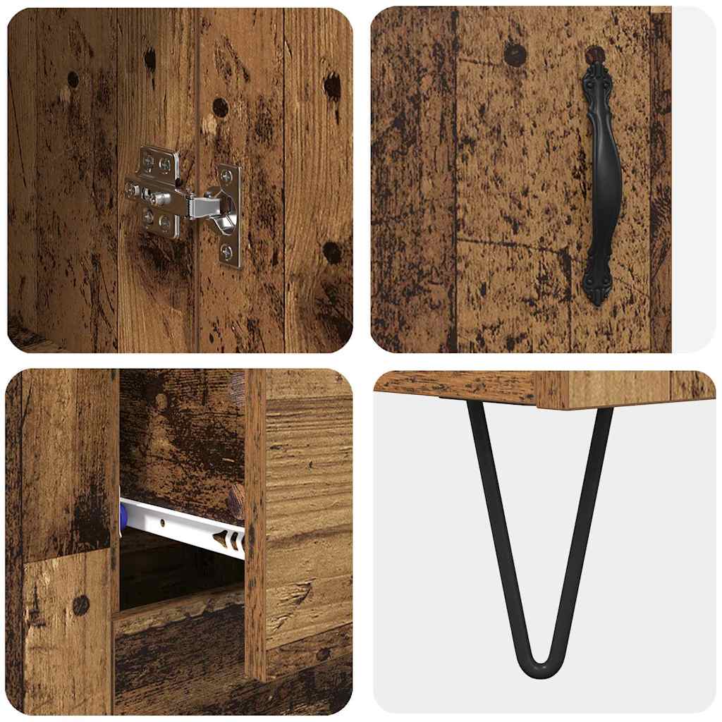 Bufet cu sertar Lemn Vechi 69,5 x 32,5 x 180 cm Lemn compozit — imaginea 11