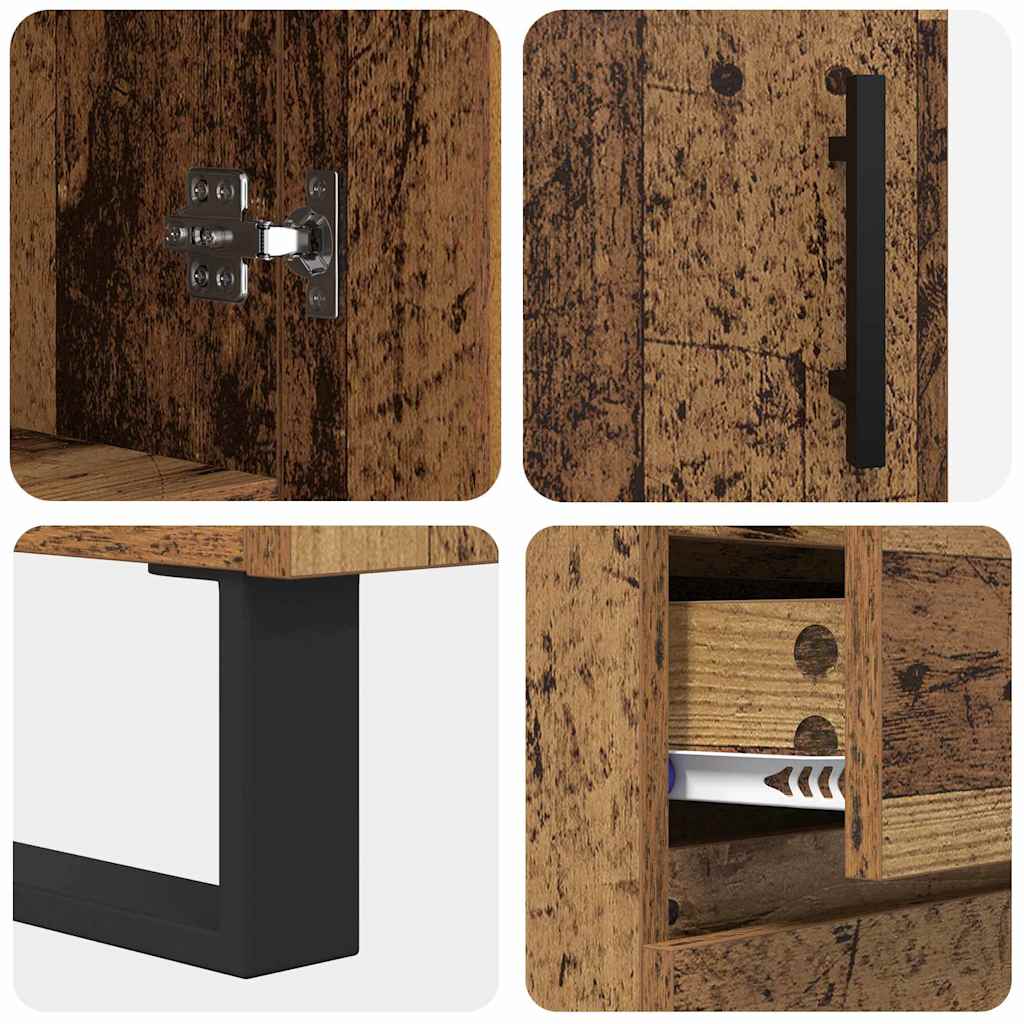 Bufet Pe perete Lemn vechi 69,5 x 34 x 180 cm Lemn compozit — imaginea 11