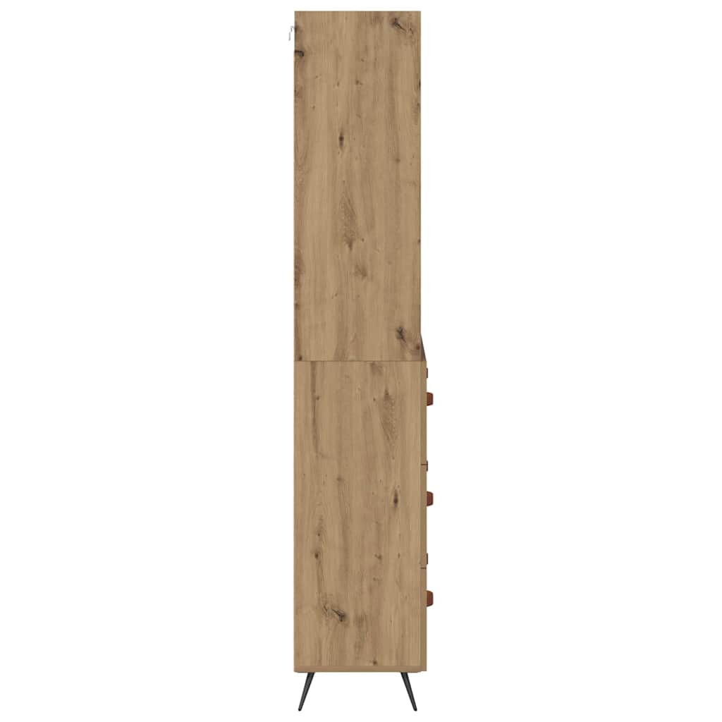 Bufet Stejar Artizanal 69,5 x 34 x 180 cm Lemn compozit — imaginea 10
