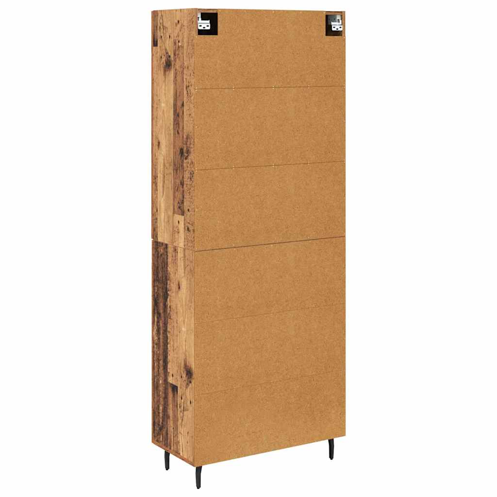 Bufet Lemn Vechi 69,5 x 34 x 180 cm Lemn Stratificat si Sticla — imaginea 11