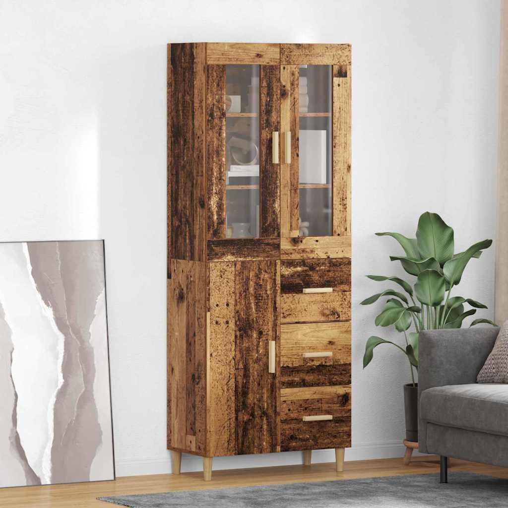 Bufet cu sertar Lemn Vechi 69,5 x 34 x 180 cm Lemn compozit — imaginea 2