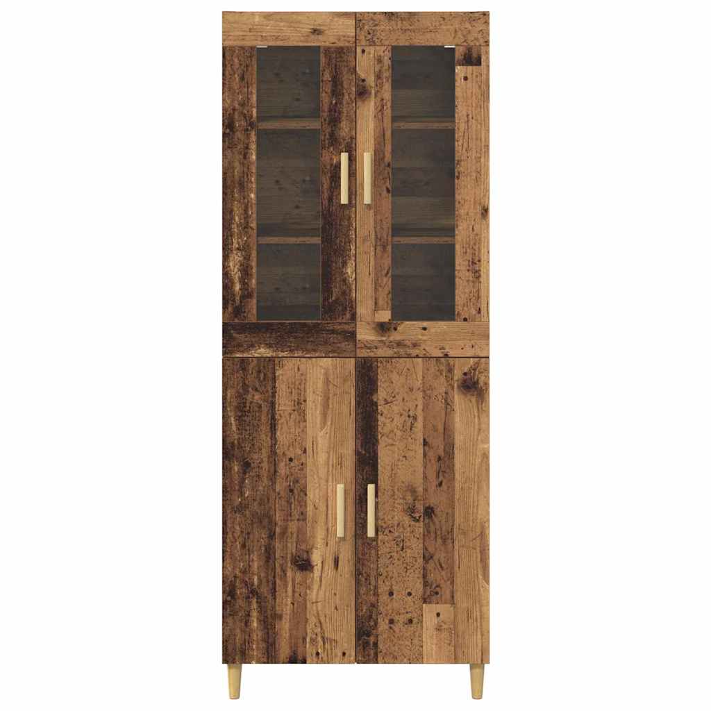 Bufet Lemn Vechi 69,5 x 34 x 180 cm Lemn Stratificat si Sticla — imaginea 9