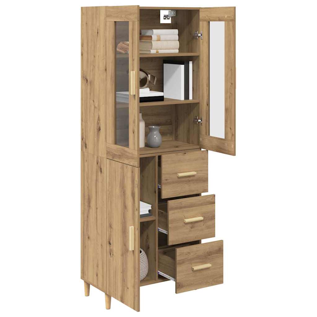 Bufet Stejar Artizanal 69,5 x 34 x 180 cm Lemn compozit — imaginea 4