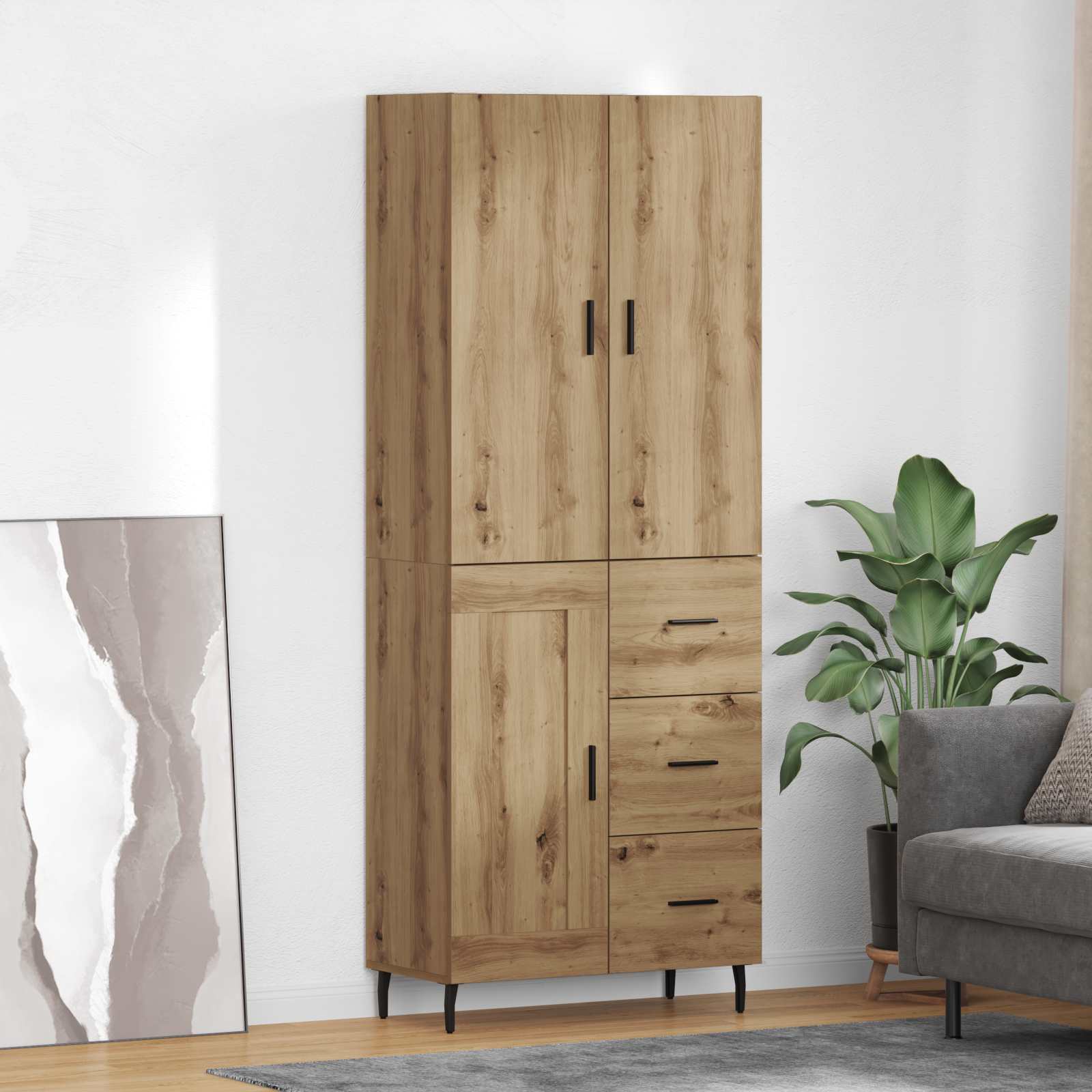Bufet cu sertar Stejar Artizanal 69,5 x 34 x 180 cm — imaginea 2