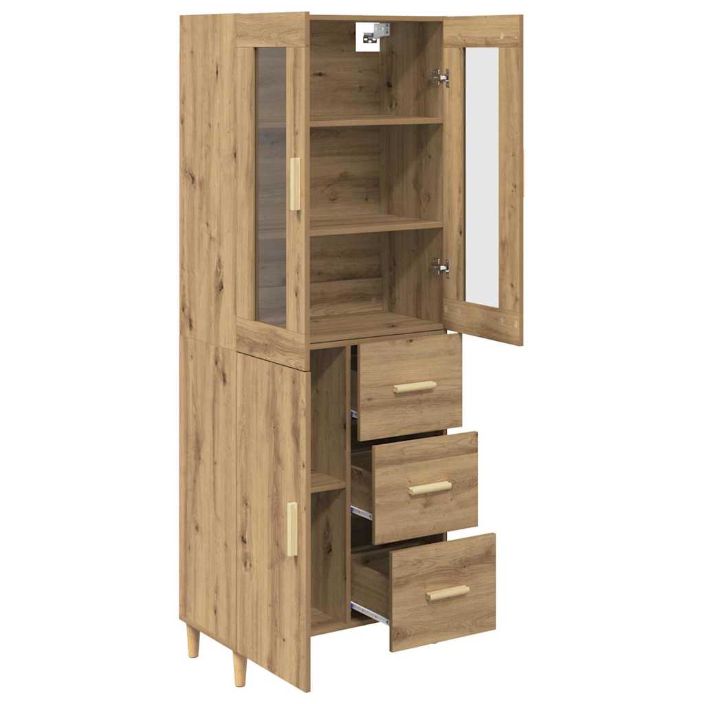 Bufet Stejar Artizanal 69,5 x 34 x 180 cm Lemn compozit — imaginea 6