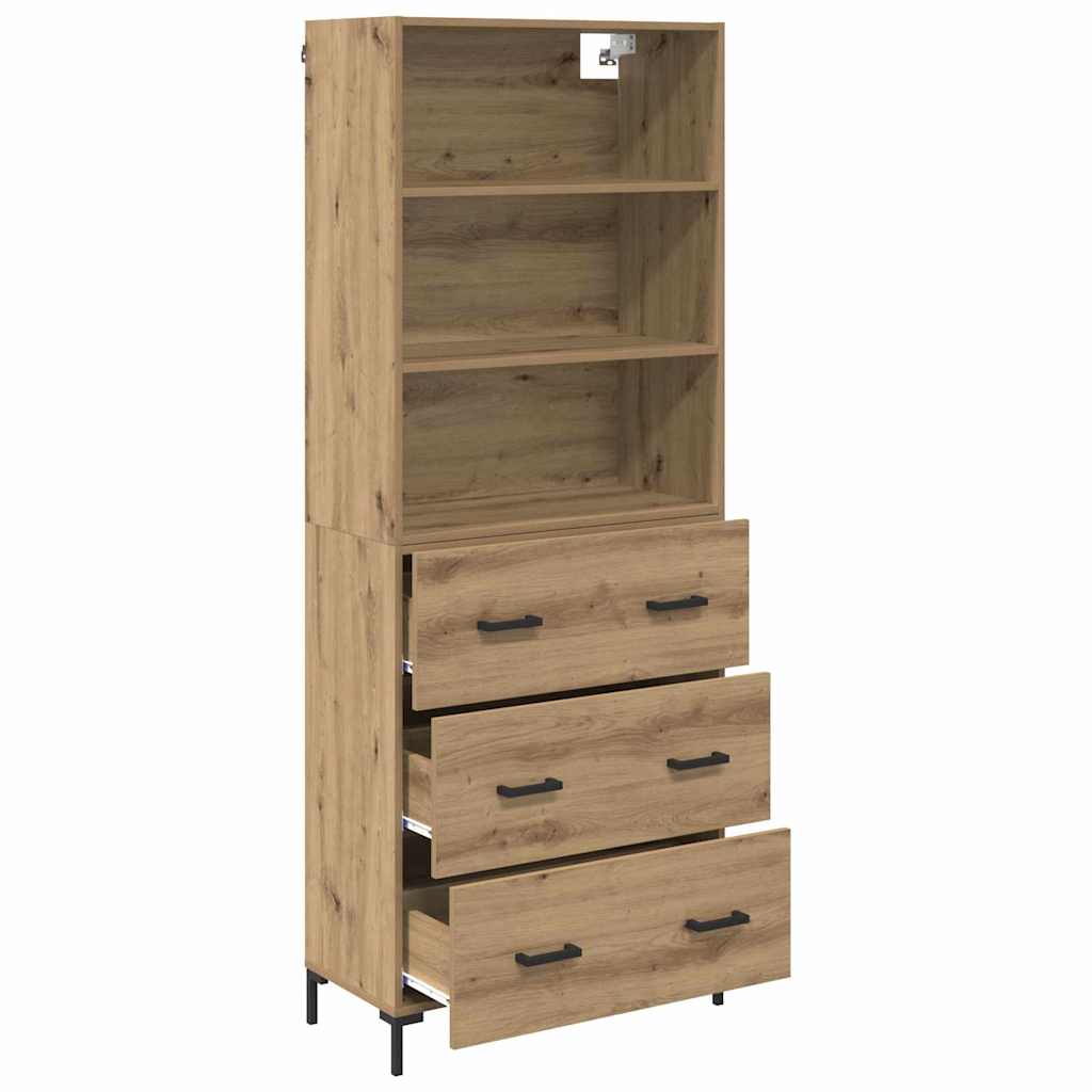 Bufet Stejar Artizanal 69,5 x 32,5 x 180 cm Lemn compozit — imaginea 6