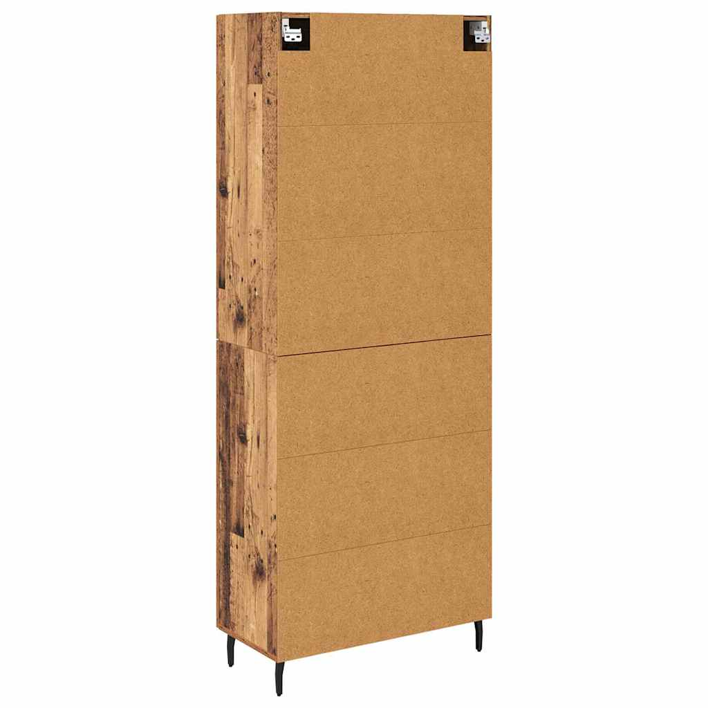 Bufet 2 pcs Lemn Vechi Lemn Stratificat si Sticla — imaginea 11