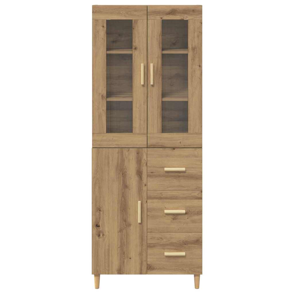 Bufet Stejar Artizanal 69,5 x 34 x 180 cm Lemn compozit — imaginea 9