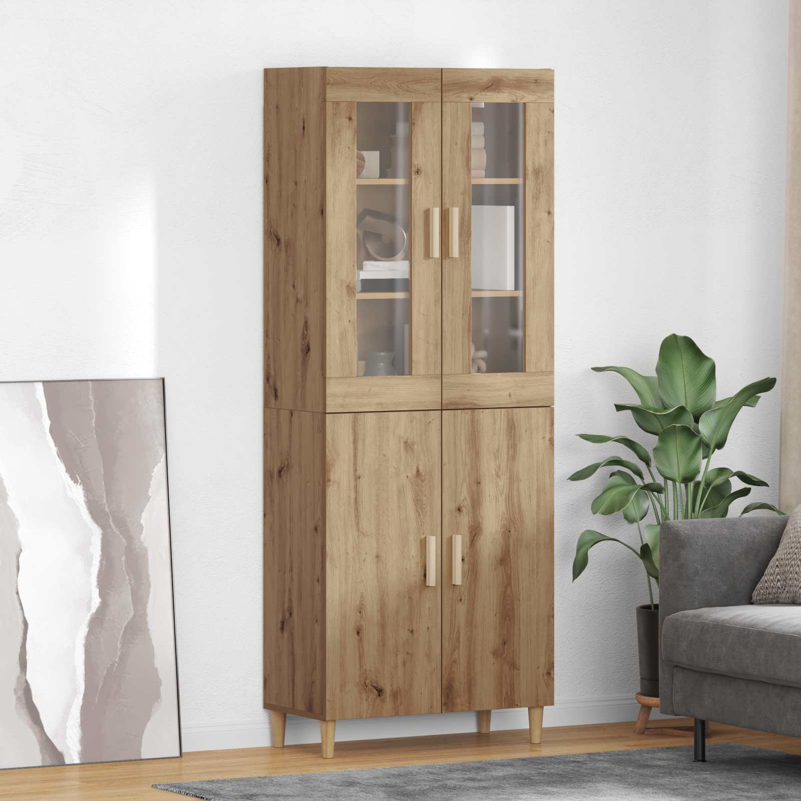 Bufet Stejar Artizanal 69,5 x 34 x 180 cm — imaginea 2