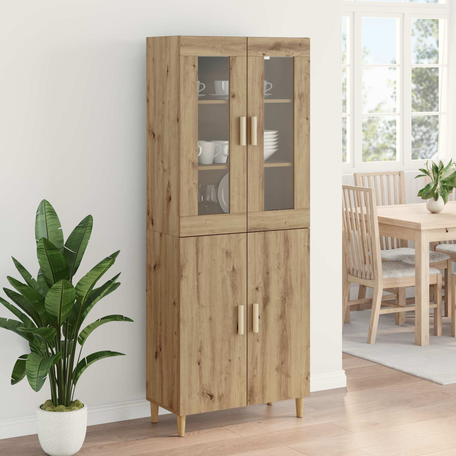 Bufet Stejar Artizanal 69,5 x 34 x 180 cm — imaginea 4