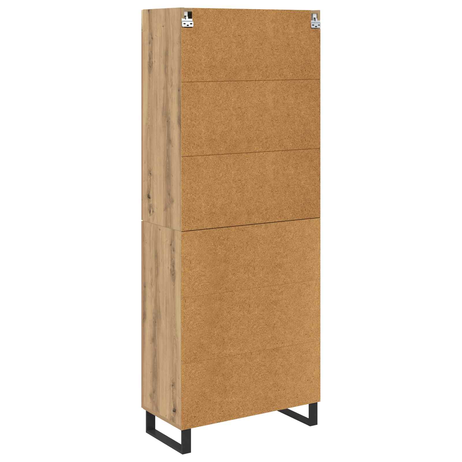 Bufet 2 pcs Stejar Artizanal Lemn Stratificat si Sticla — imaginea 10