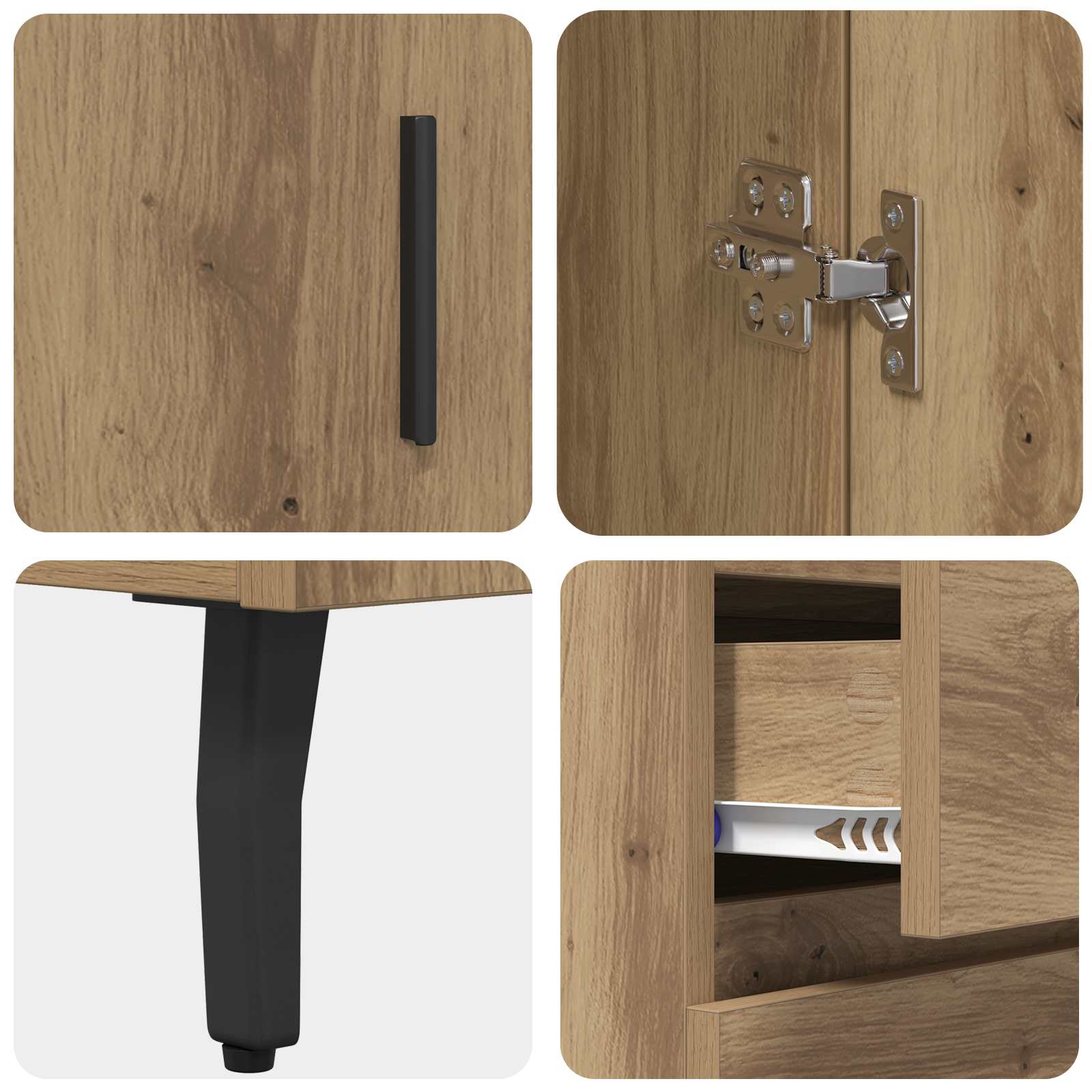 Bufet cu sertar Stejar Artizanal 69,5 x 34 x 180 cm — imaginea 11
